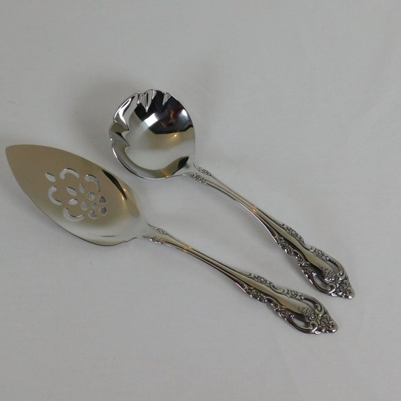 Oneida Brahms Community Stainless 5 Serving Pieces Pie Gravy Sugar Butter Fork - Picture 9 of 13